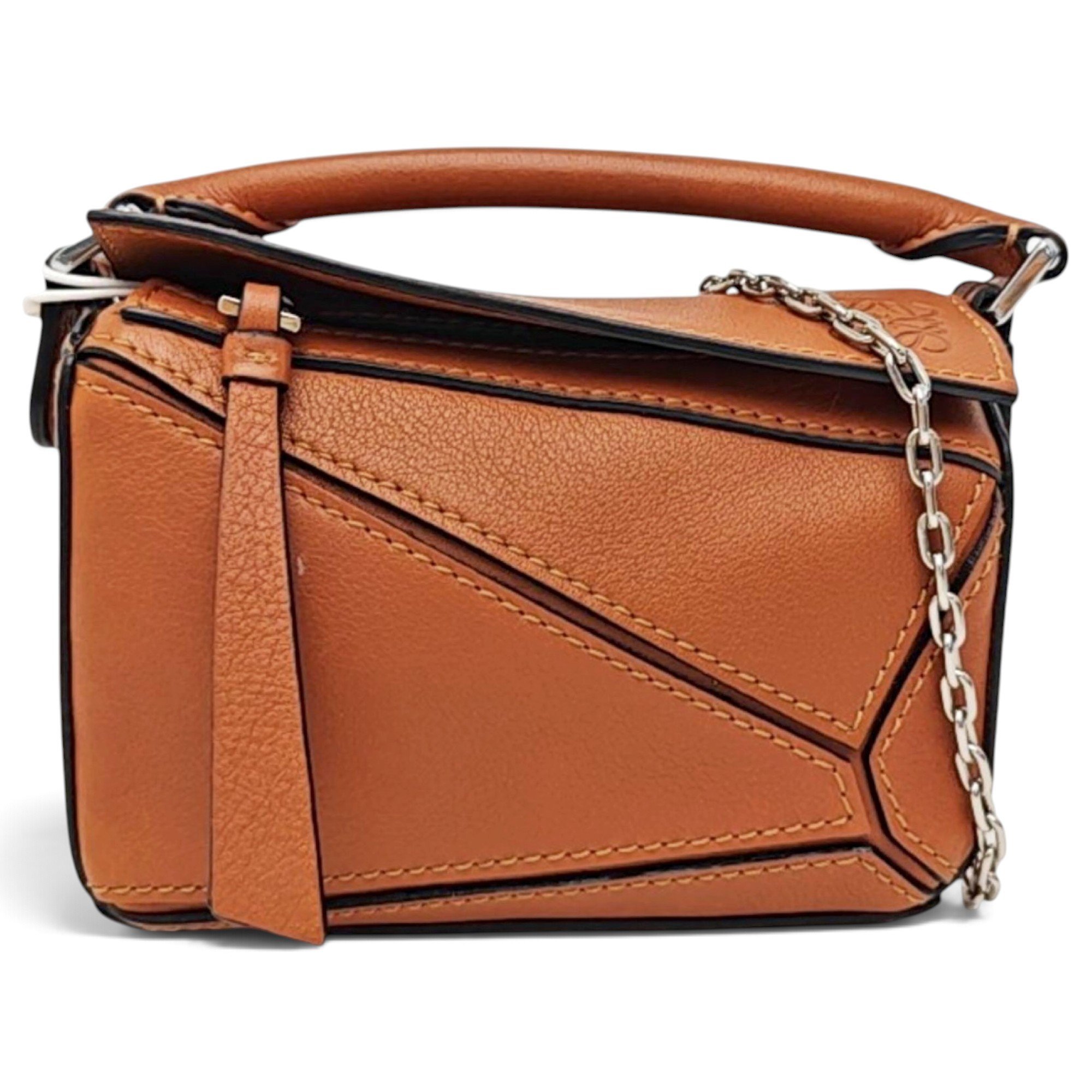 Puzzle leather crossbody bag