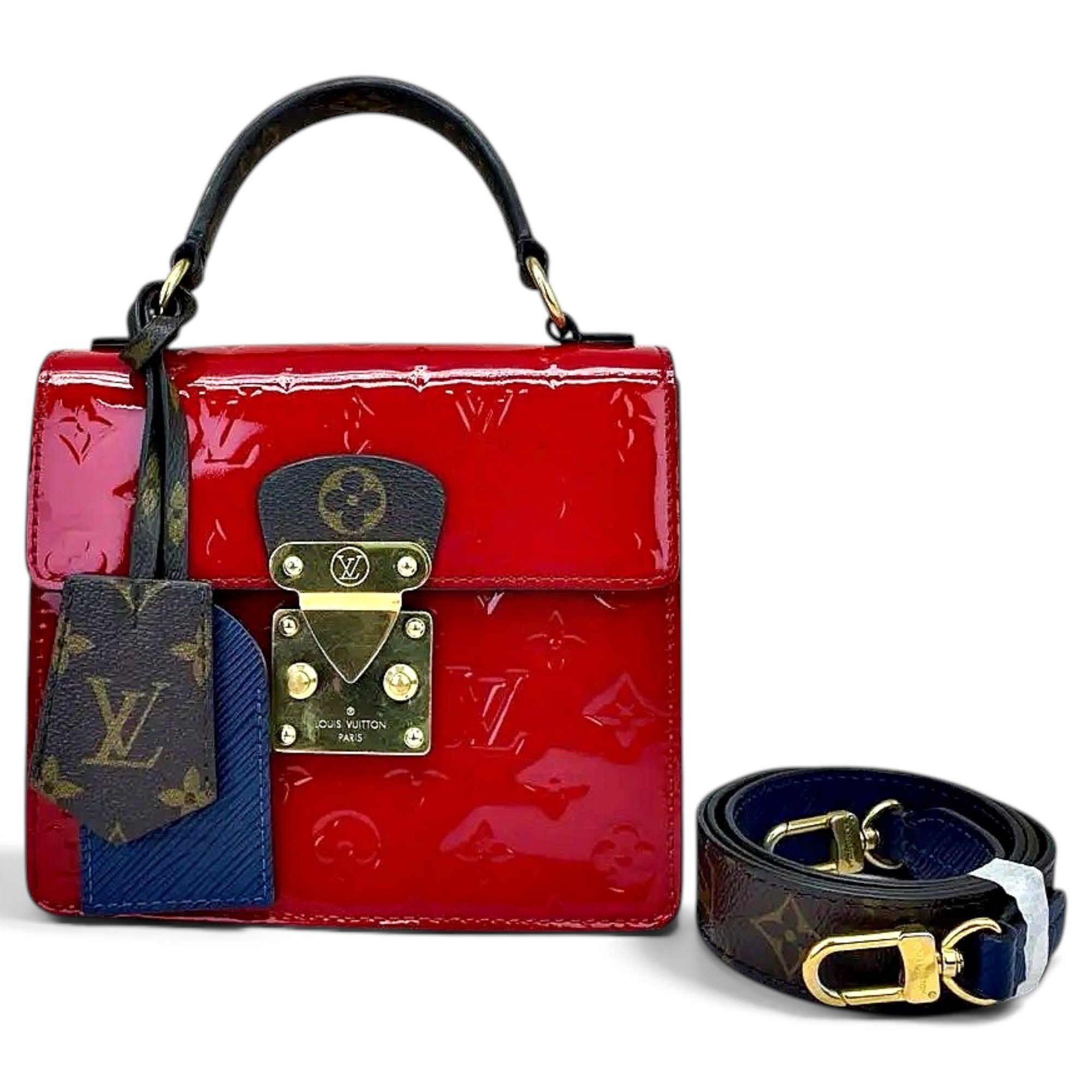 Spring street patent leather handbag