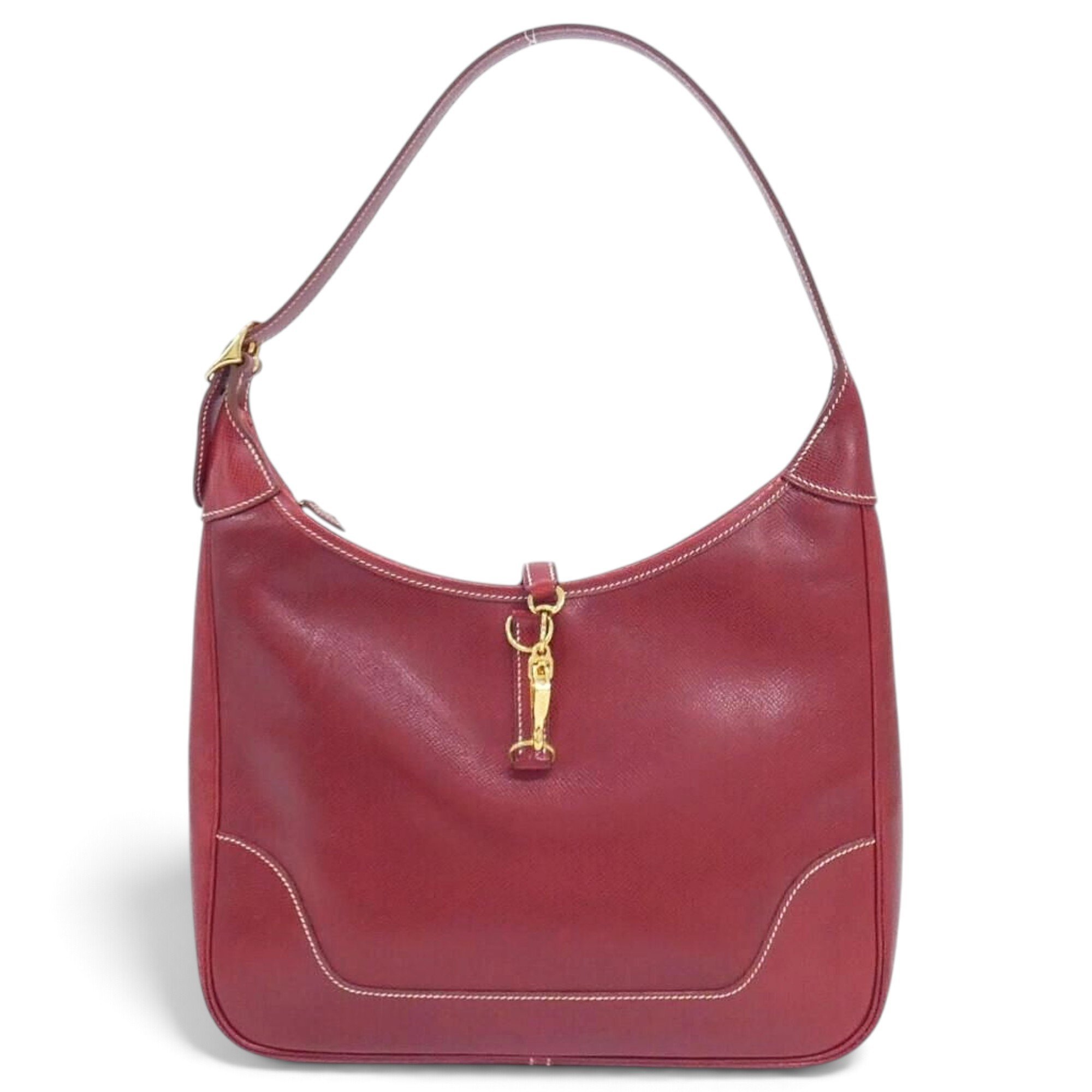 Trim leather handbag