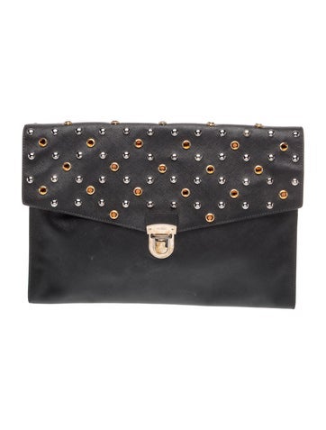 Saffiano Leather Clutch