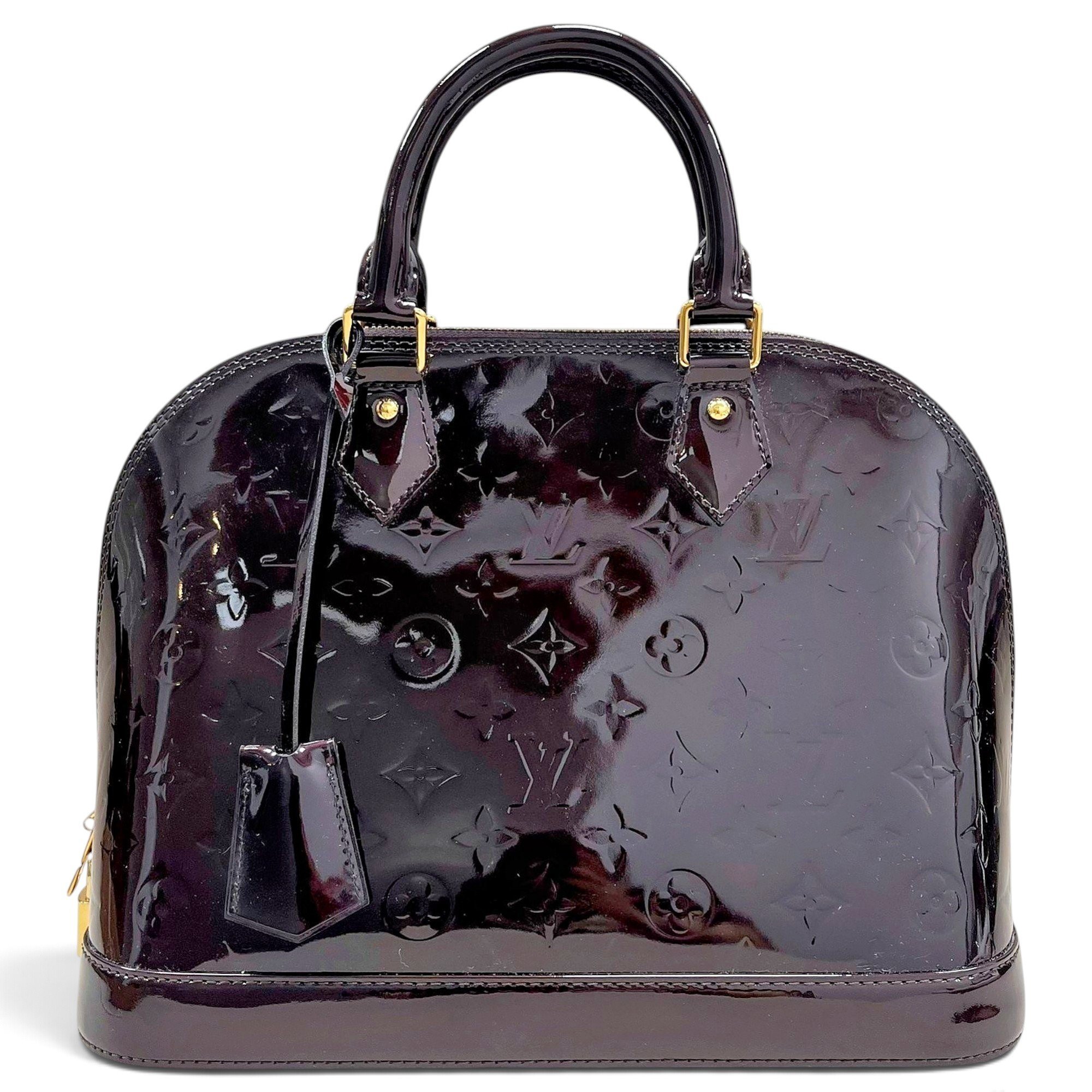 Louis Vuitton Alma patent leather handbag