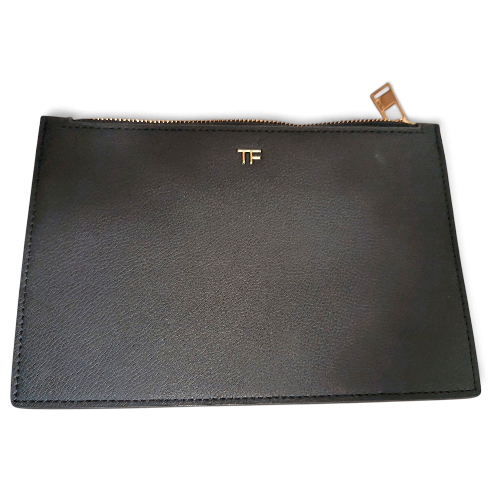 Leather clutch bag