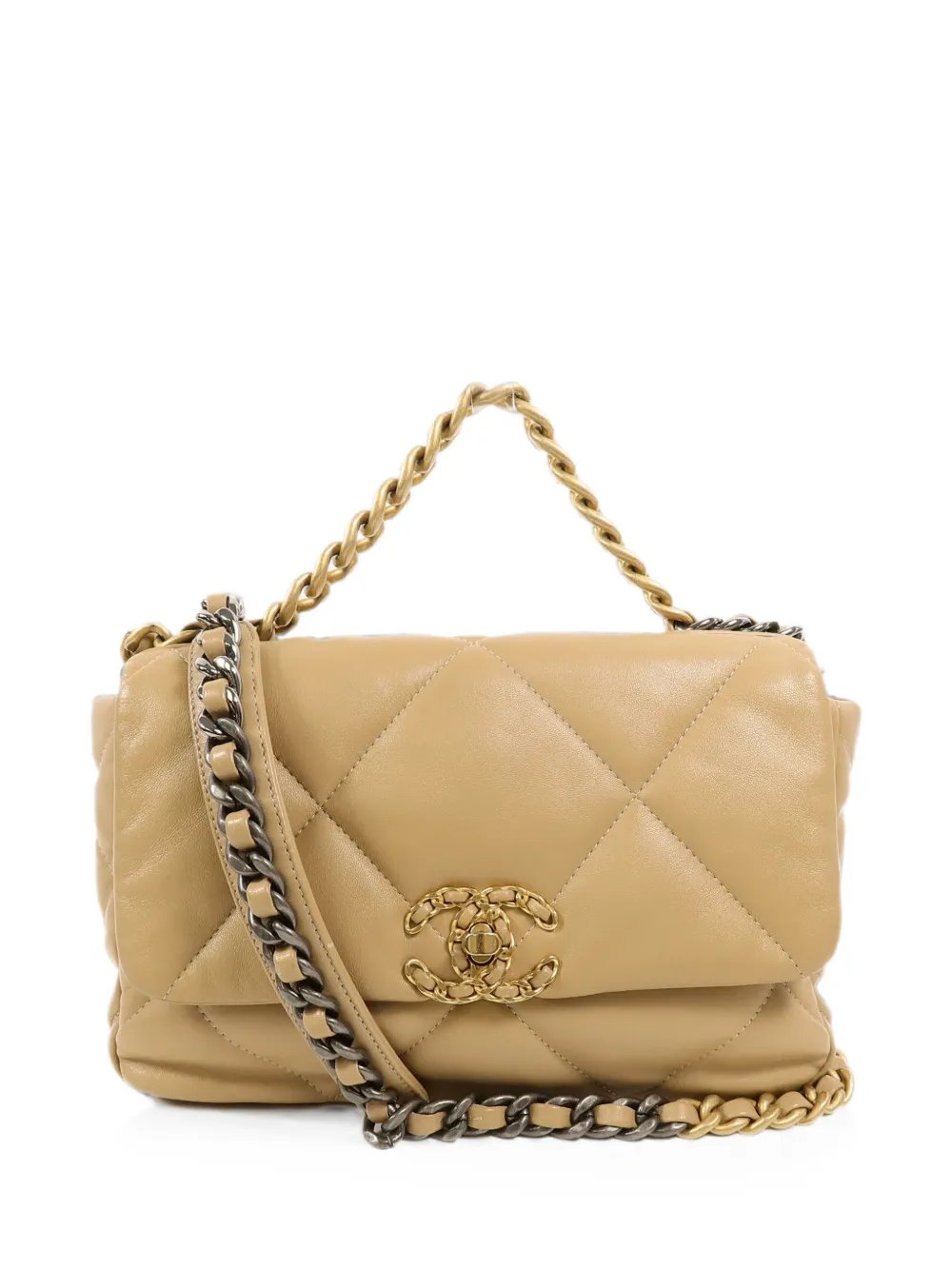 19 medium diamond-quilted shoulder bag