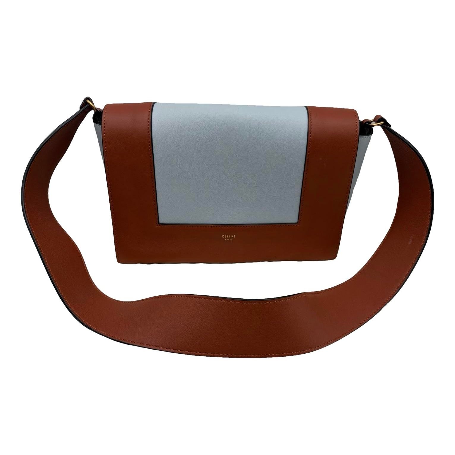 Frame leather handbag
