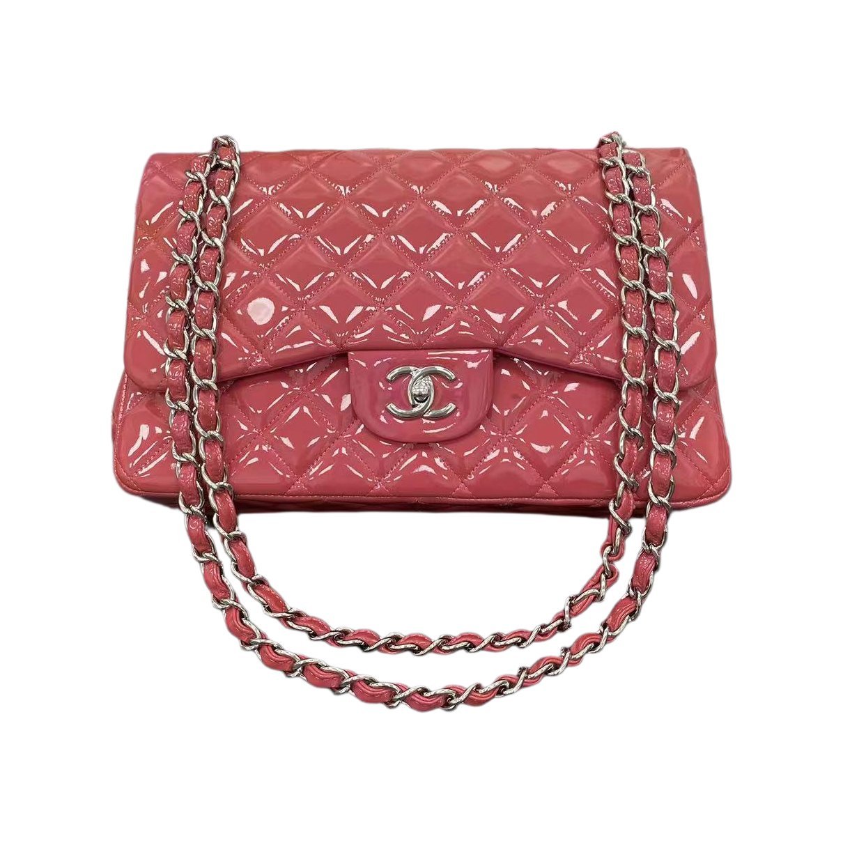 Patent leather handbag