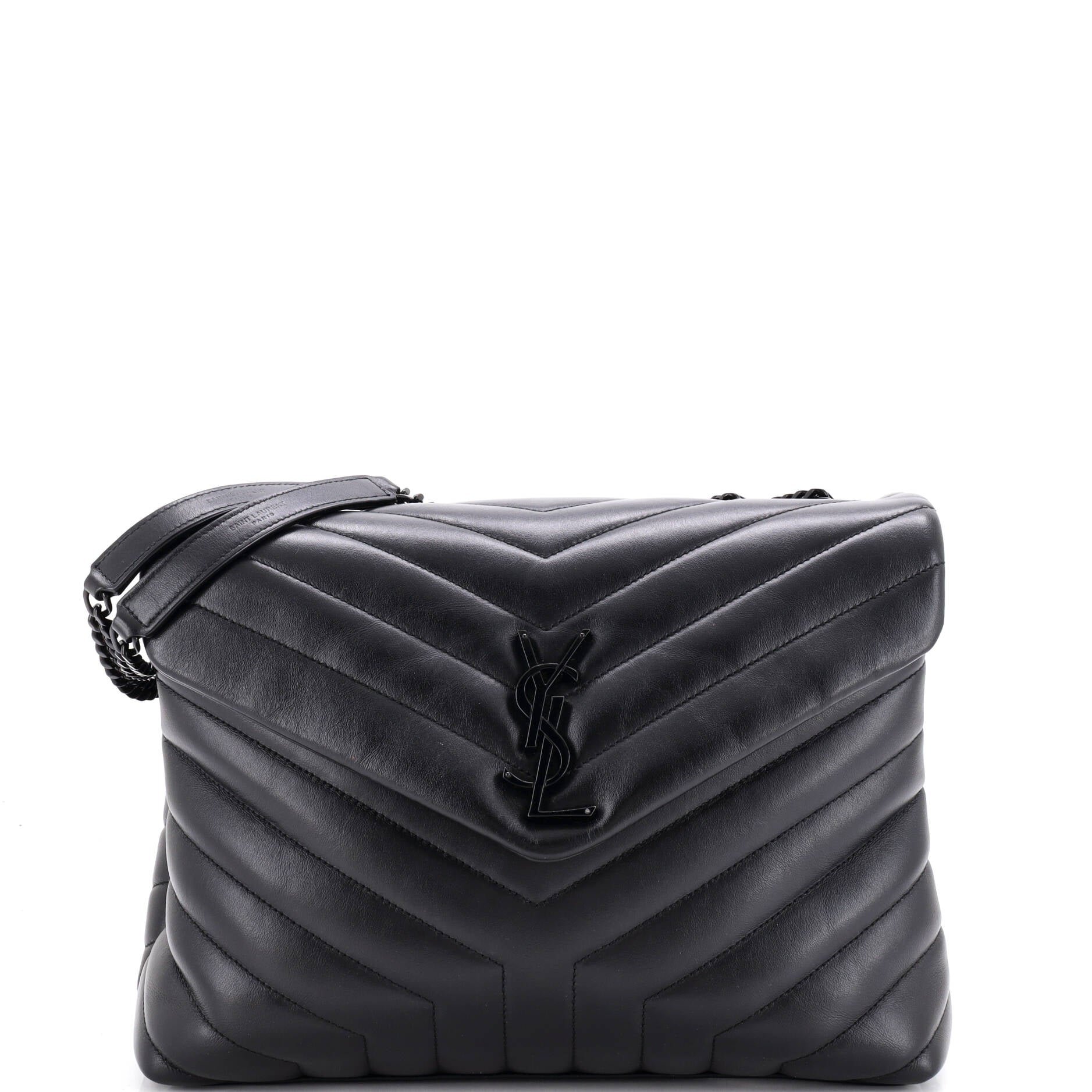 Saint Laurent Loulou Shoulder Bag Matelasse Chevron Leather Medium