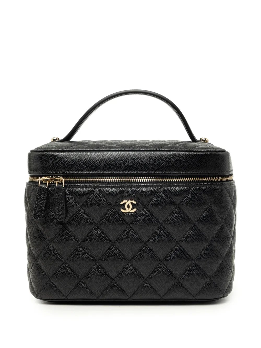 2021-2026 Medium CC Quilted Caviar Case vanity bag
