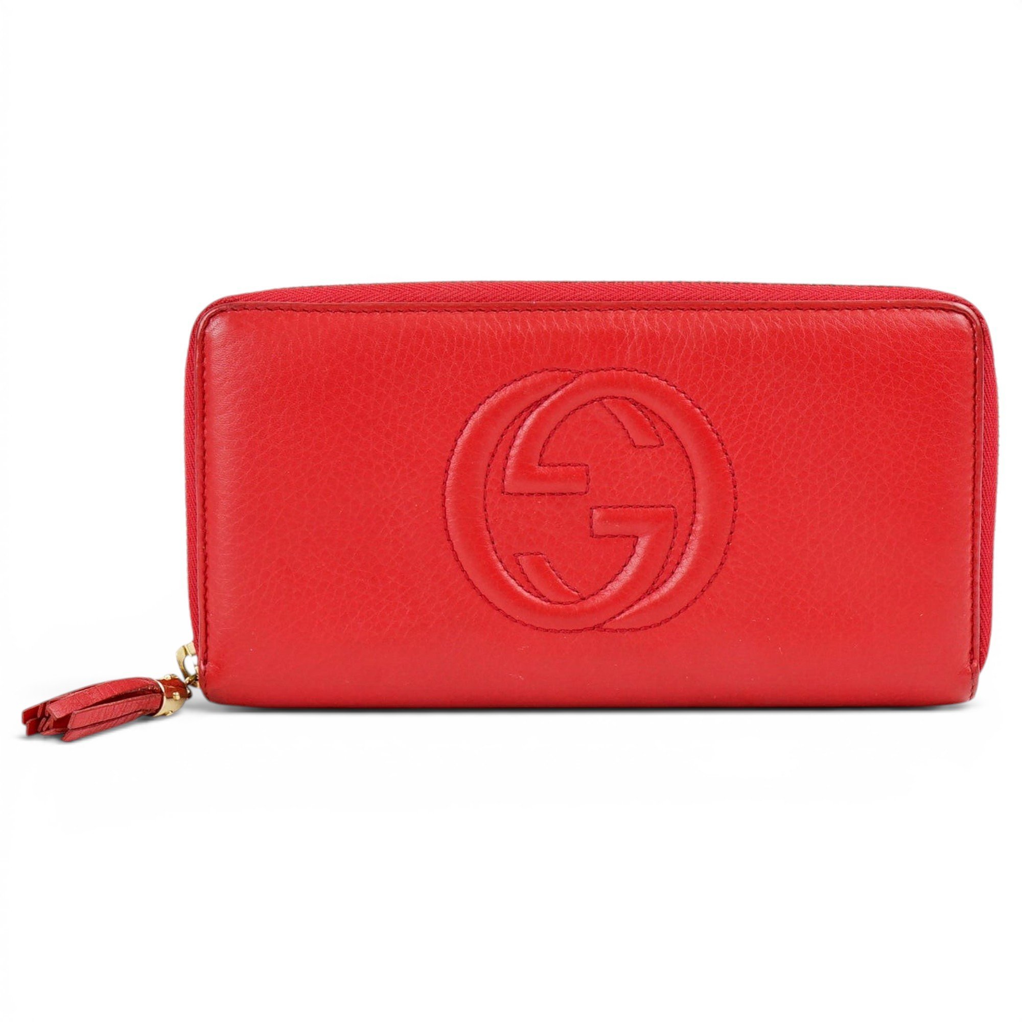 Leather clutch bag