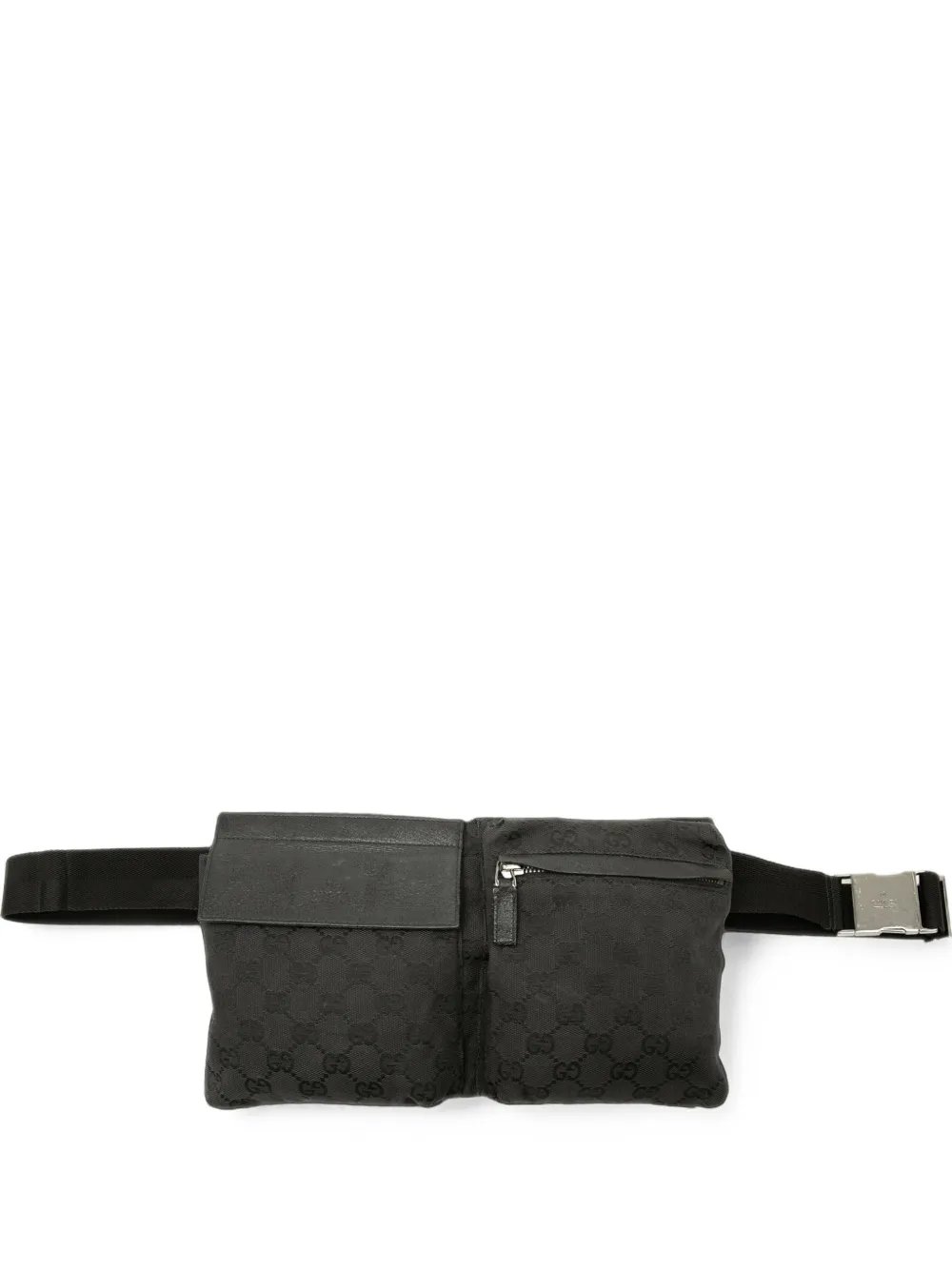 2000-2015 GG Canvas Double Pocket belt bag