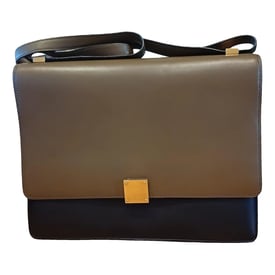 Celine Case flap leather satchel