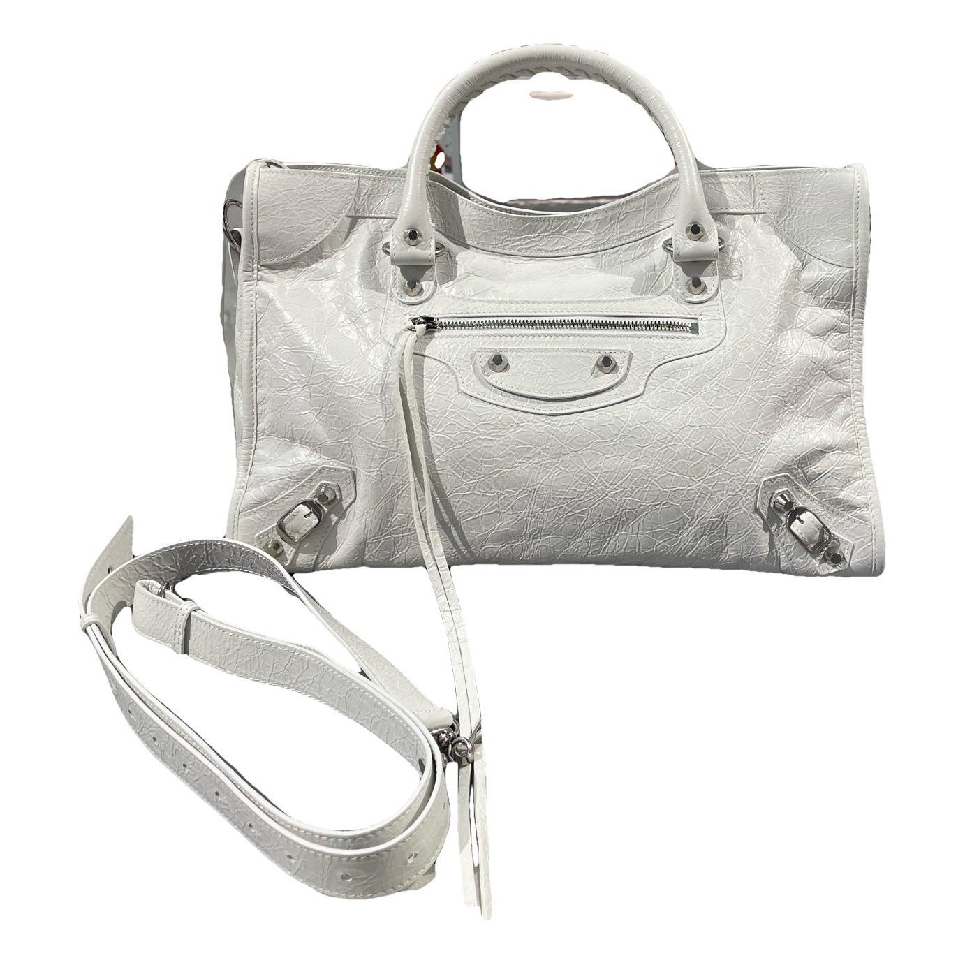 City leather handbag