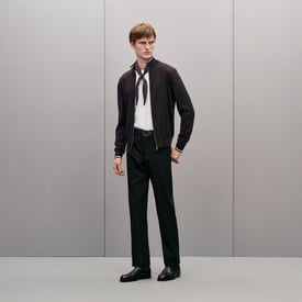 "Rayures & twist" zipped jacket