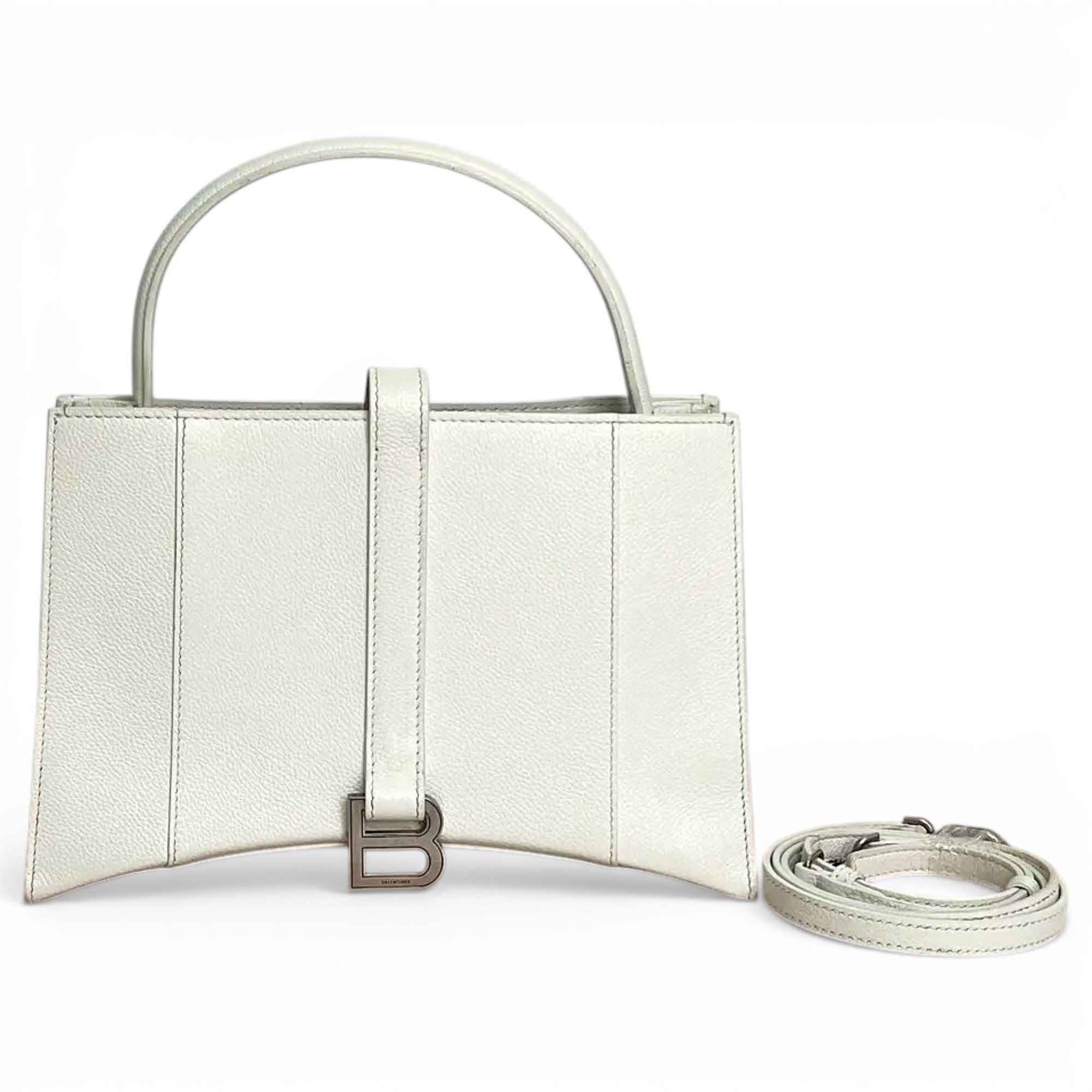 Hourglass leather crossbody bag