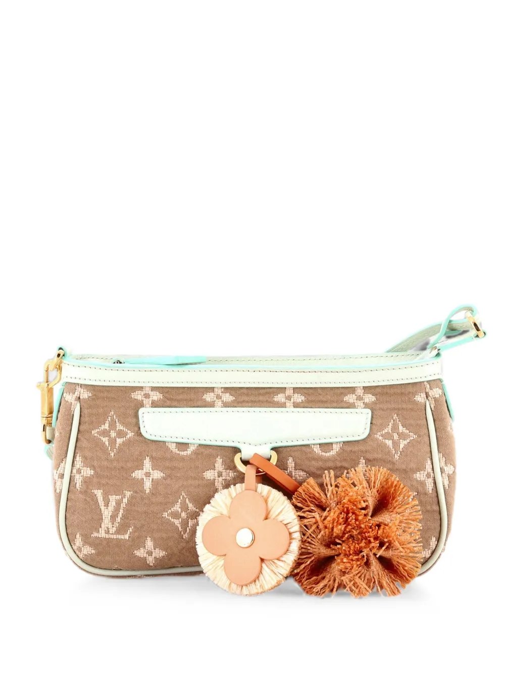Louis Vuitton Pochette Accessoires Monogram Sabbia with Leather shoulder bag