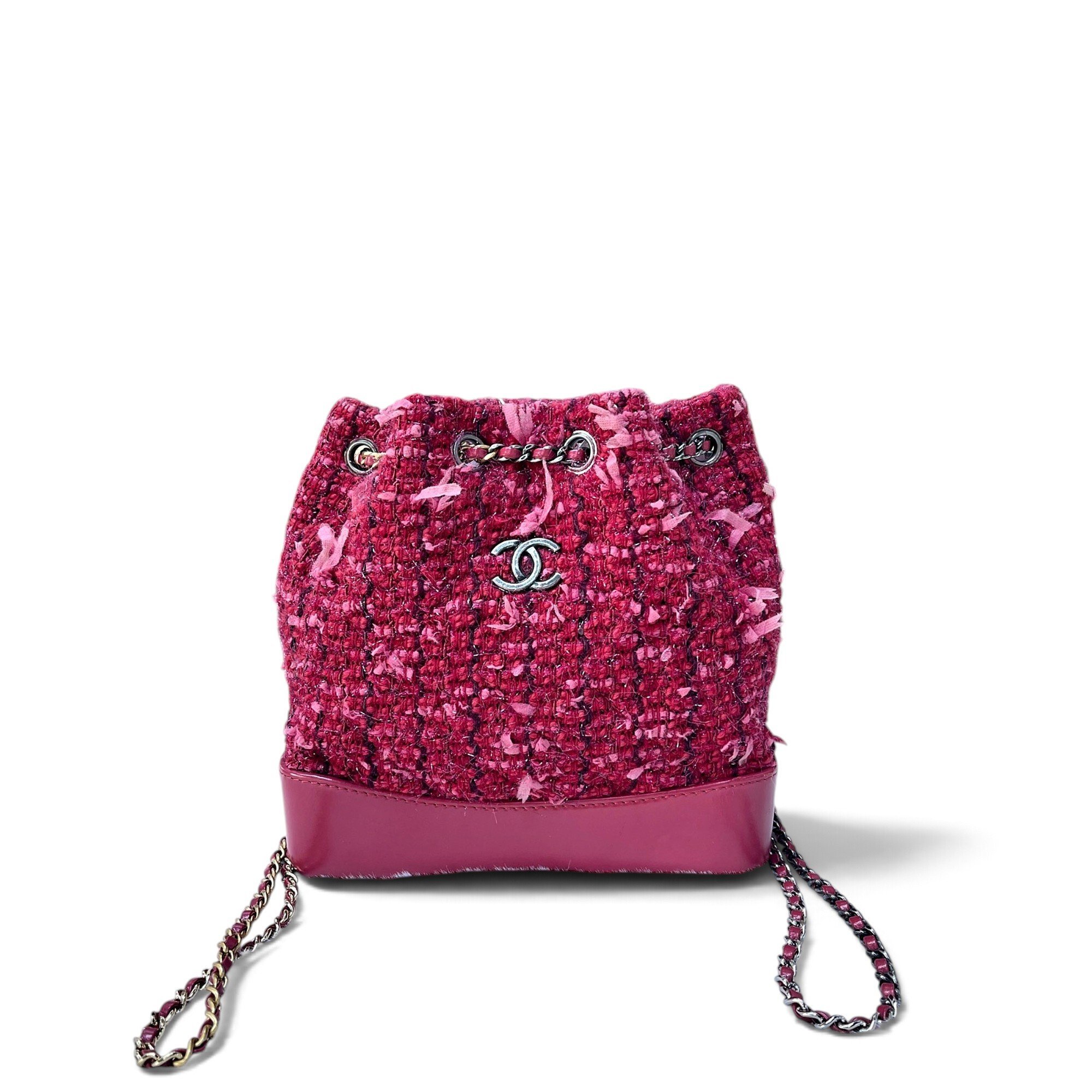 Gabrielle Bucket tweed crossbody bag