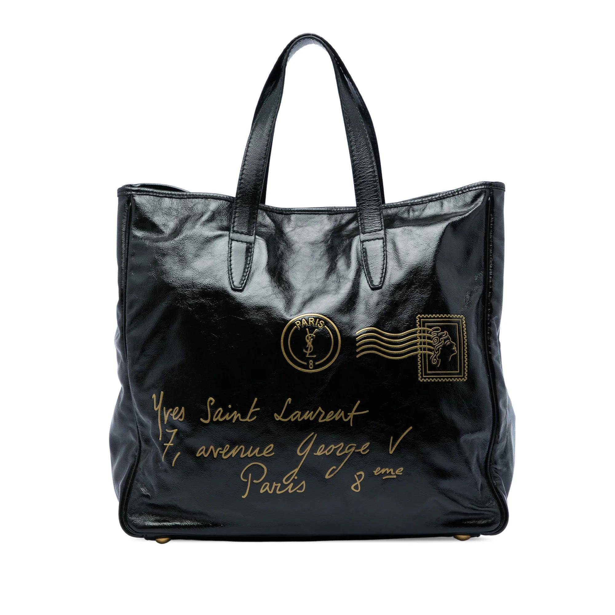 Patent leather handbag