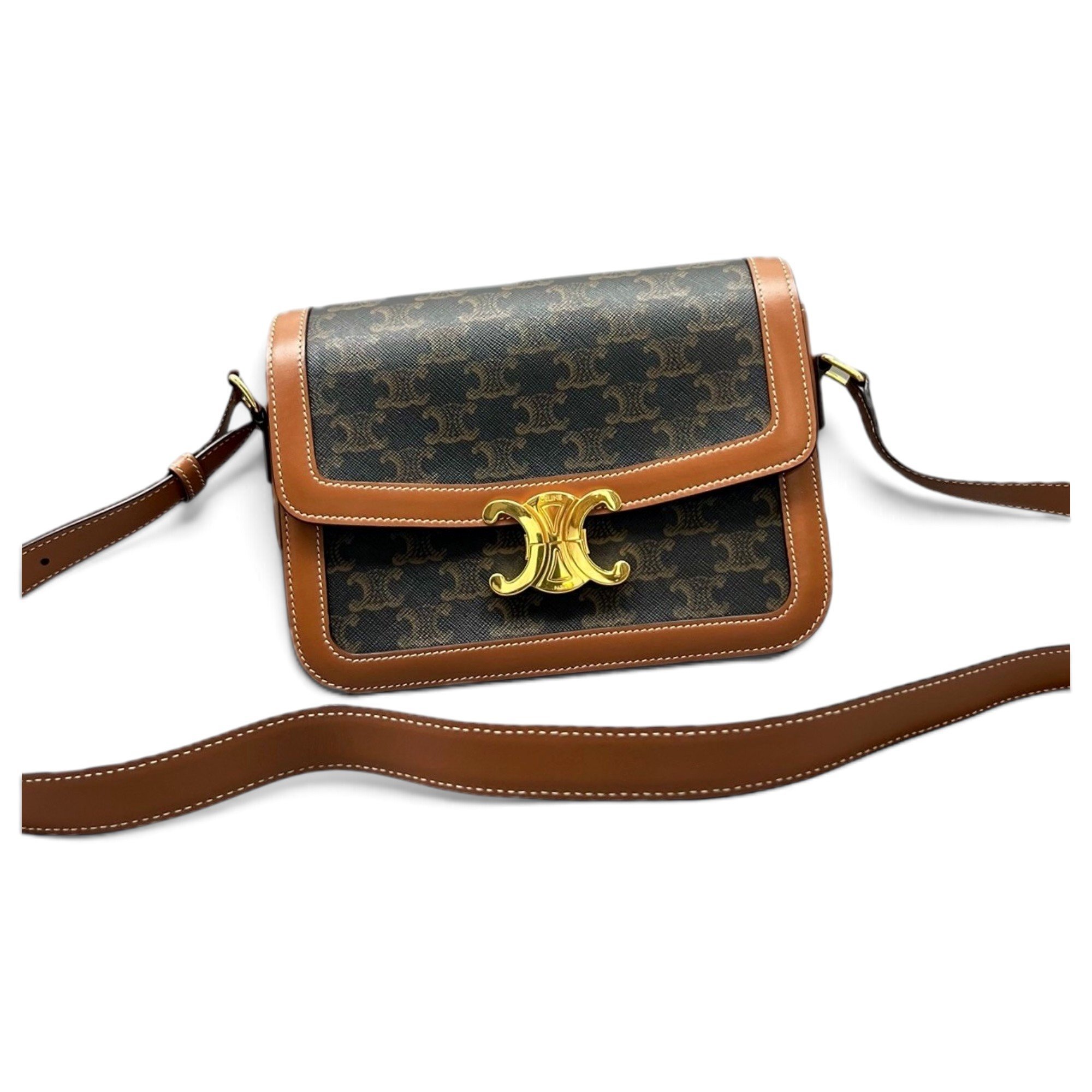 Triomphe leather handbag