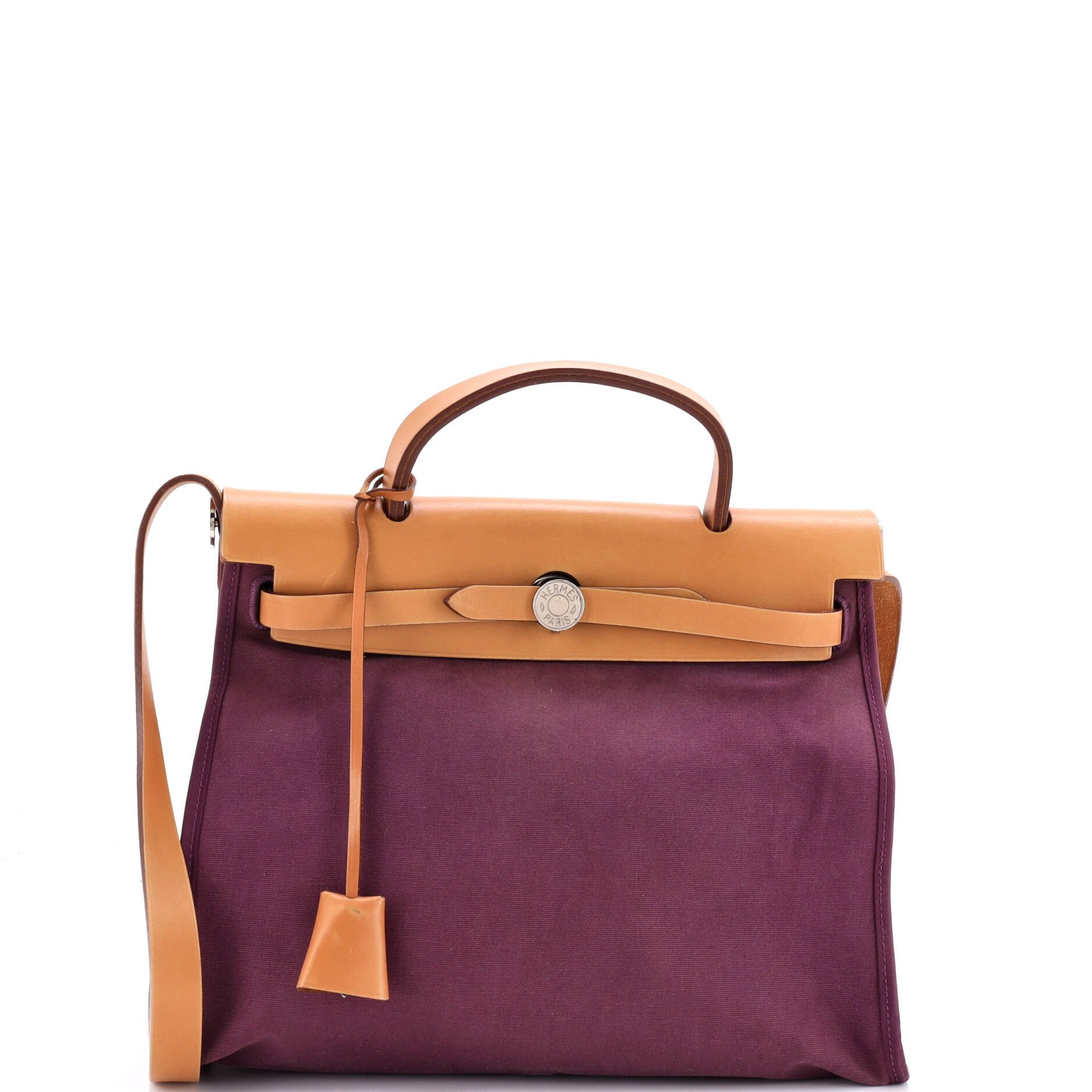 Hermes Herbag Zip Leather and Toile 31