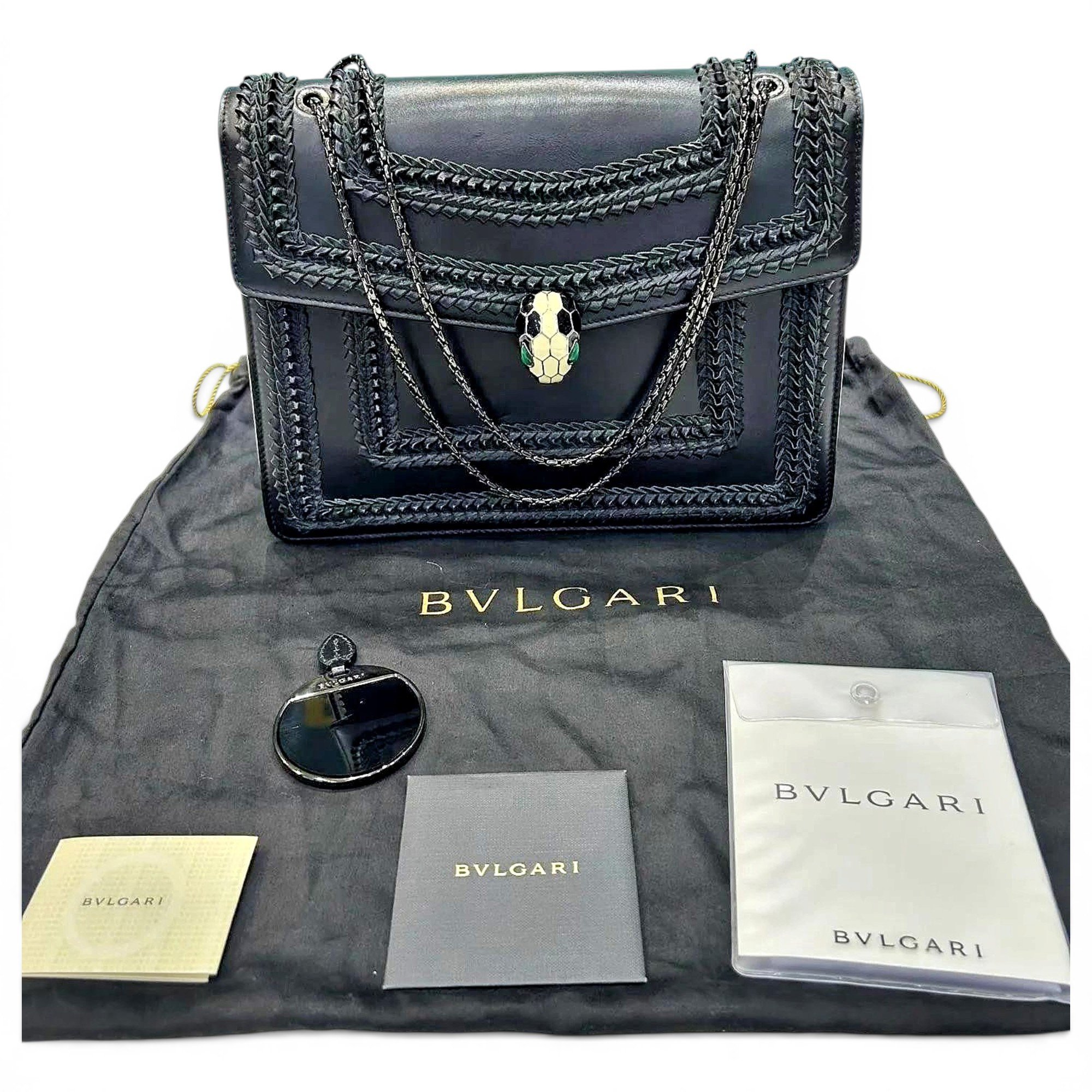 Serpenti leather handbag