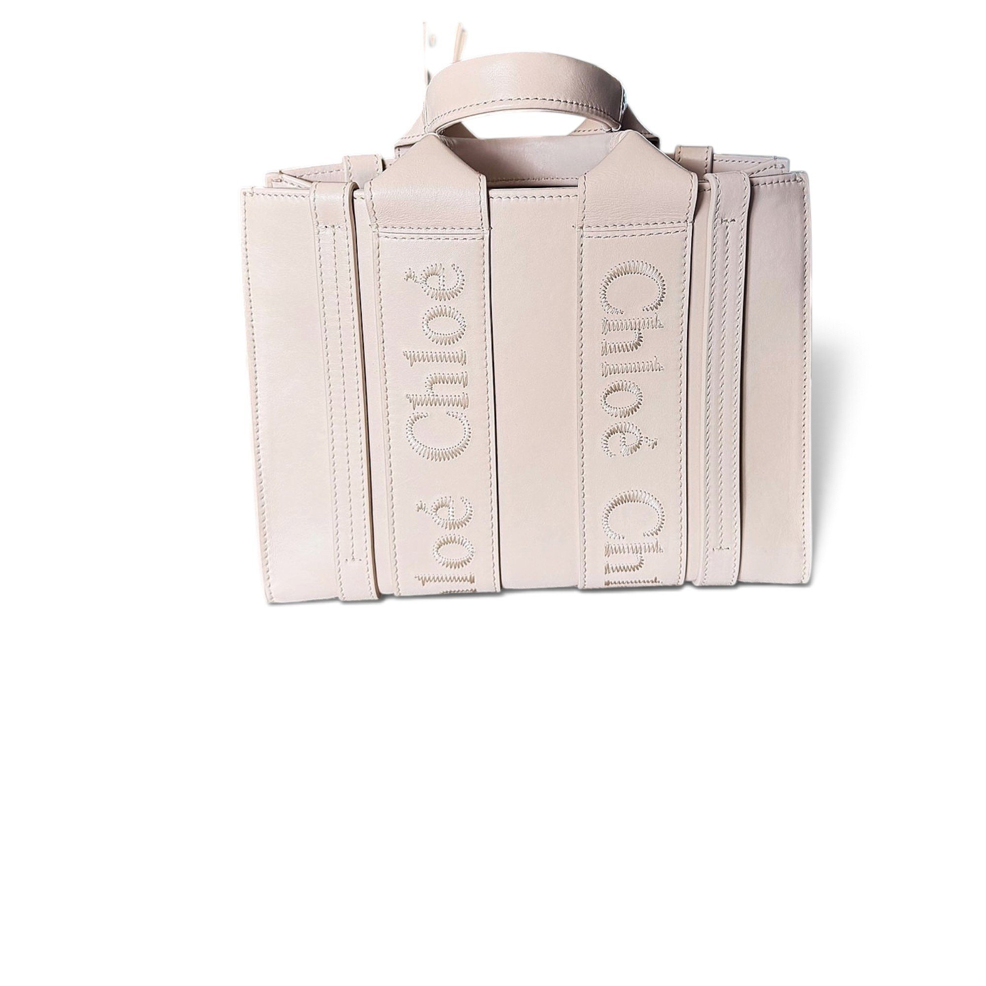 Woody leather tote
