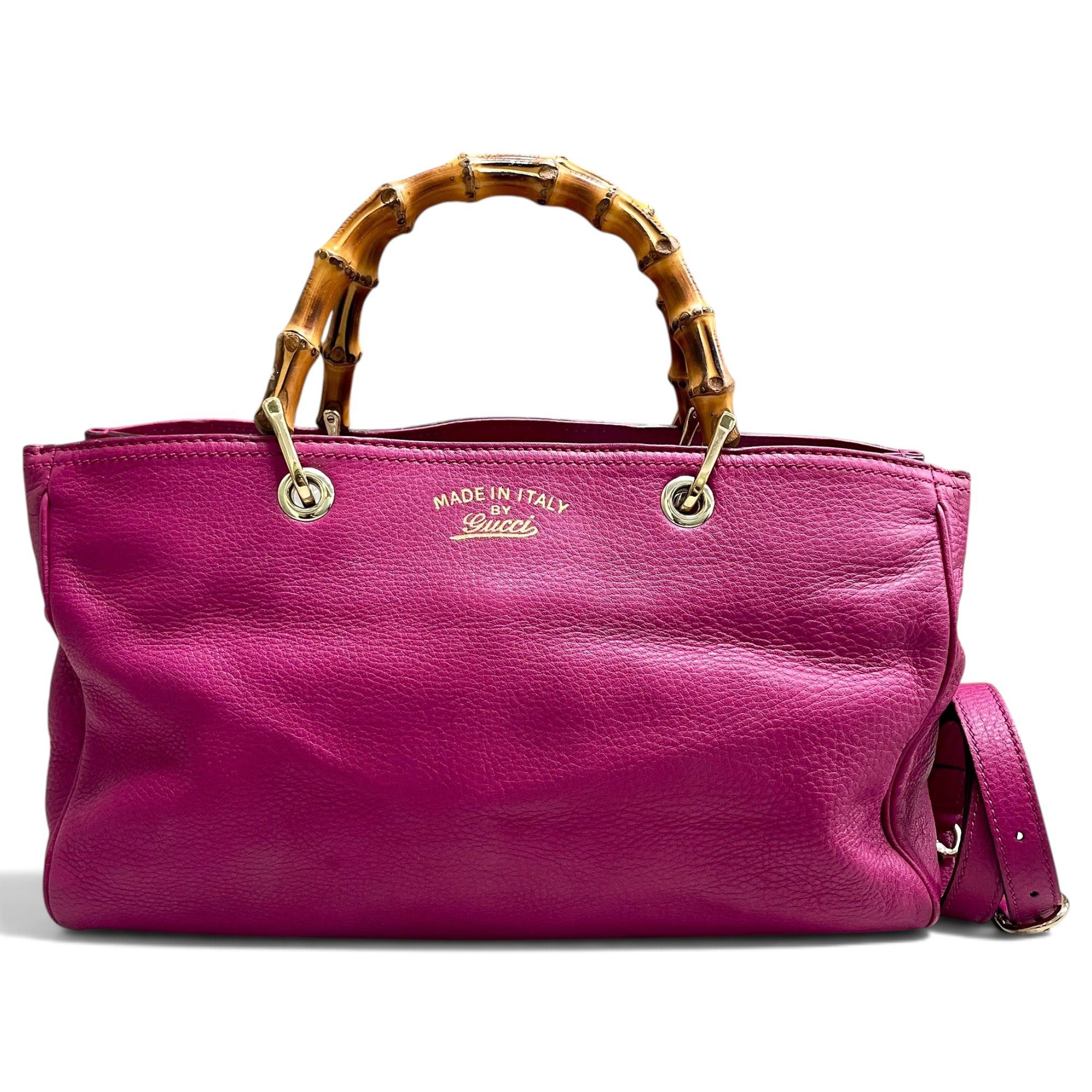 Bamboo Shopper leather handbag