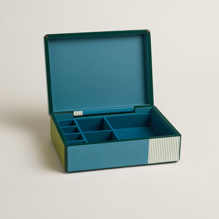 Bleu Bourrache Facettes Lion Holdall Box