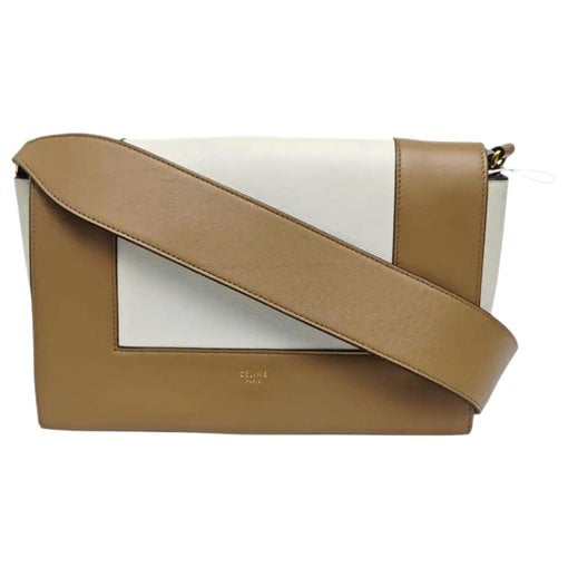 Frame leather handbag