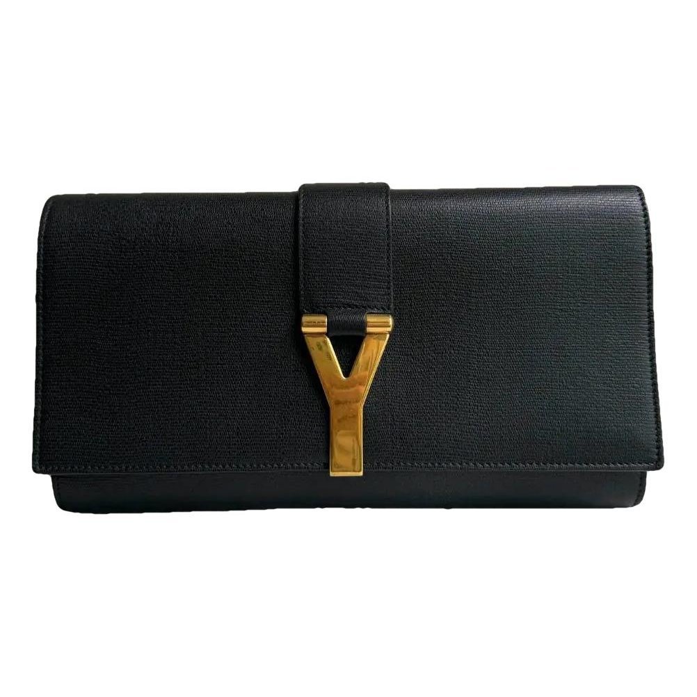 Leather clutch bag