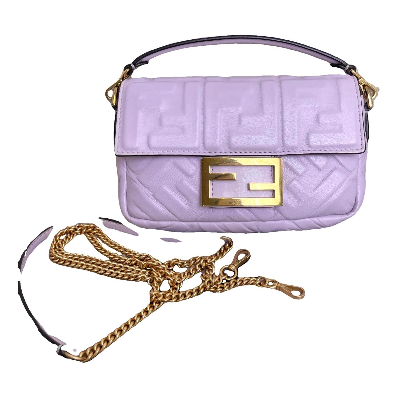 Baguette Chain Midi leather handbag