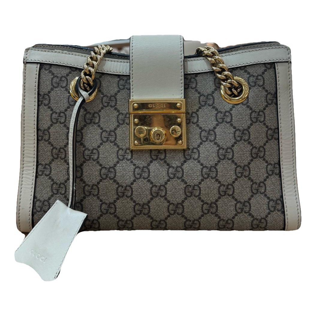 Padlock leather handbag