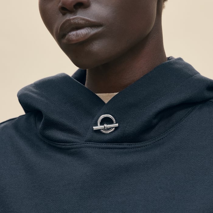Bleu Marine Hooded Sweatshirt