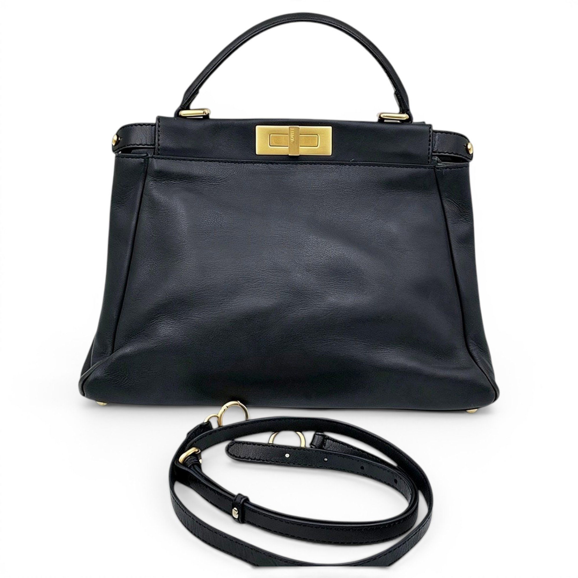 Peekaboo leather handbag