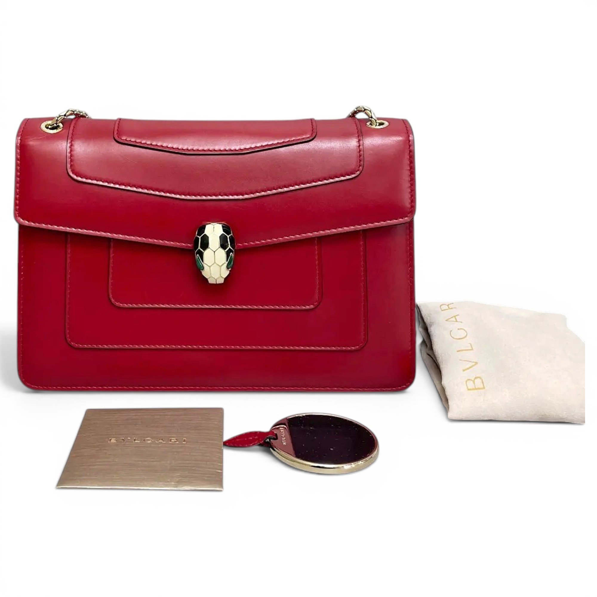Serpenti leather handbag