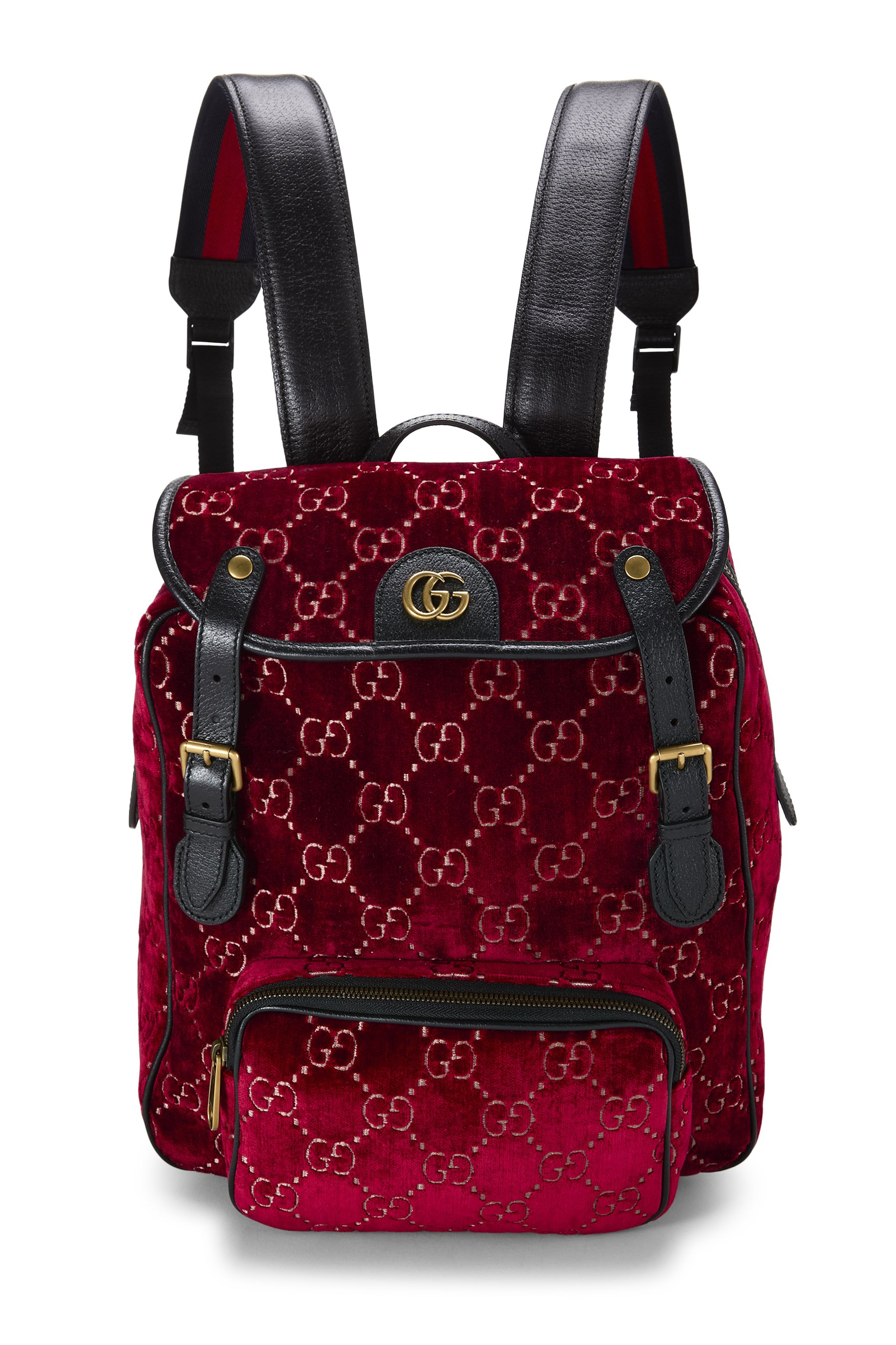 Burgundy Velvet Backpack Small