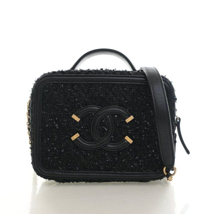 Chanel Small Tweed Filigree Vanity