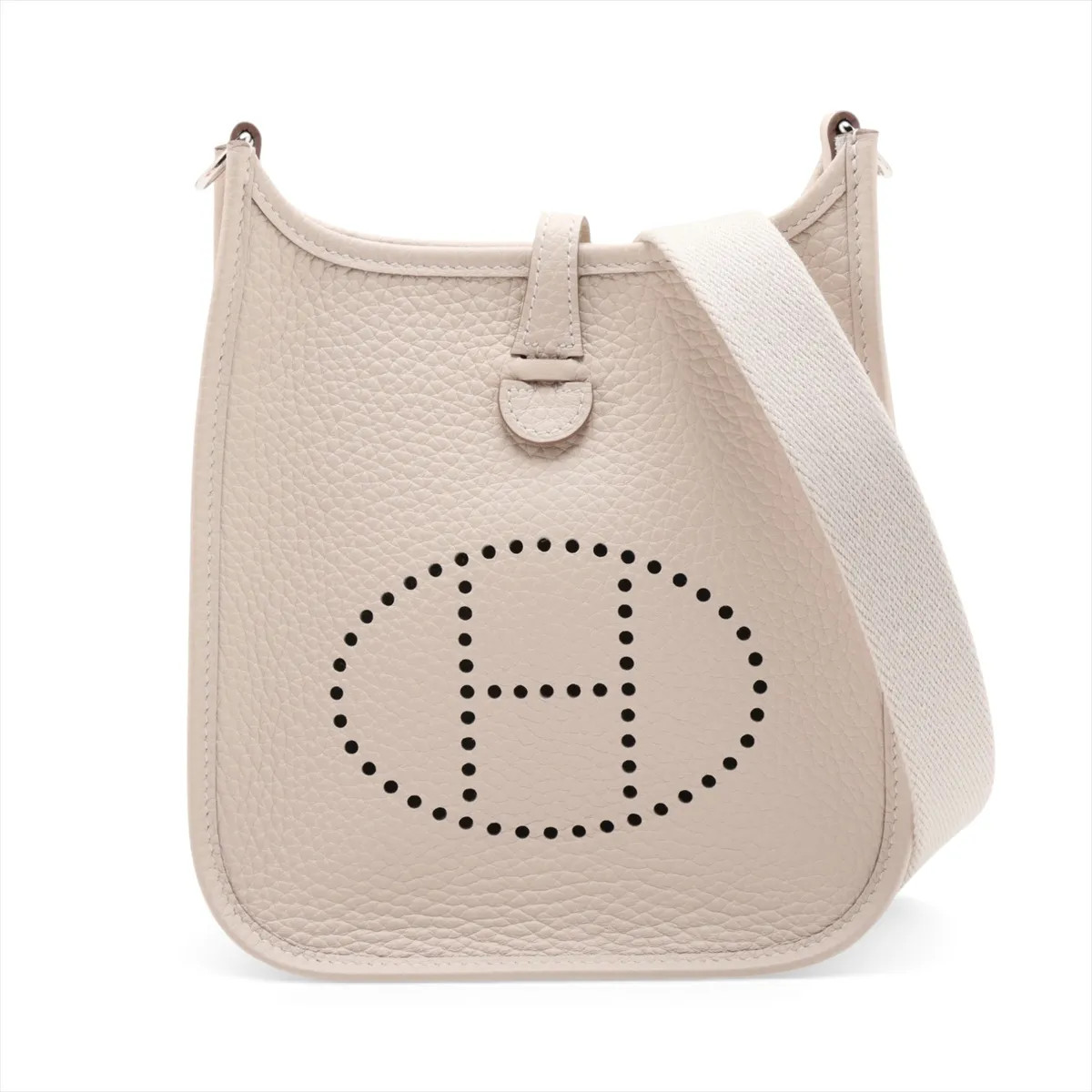 Hermès evelyn 16 TPM Amazon Taurillon Clemence Craie Silver Metal Fittings
