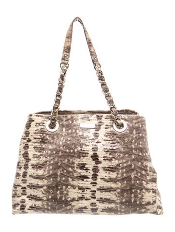 Embossed Leather Shoulder Bag