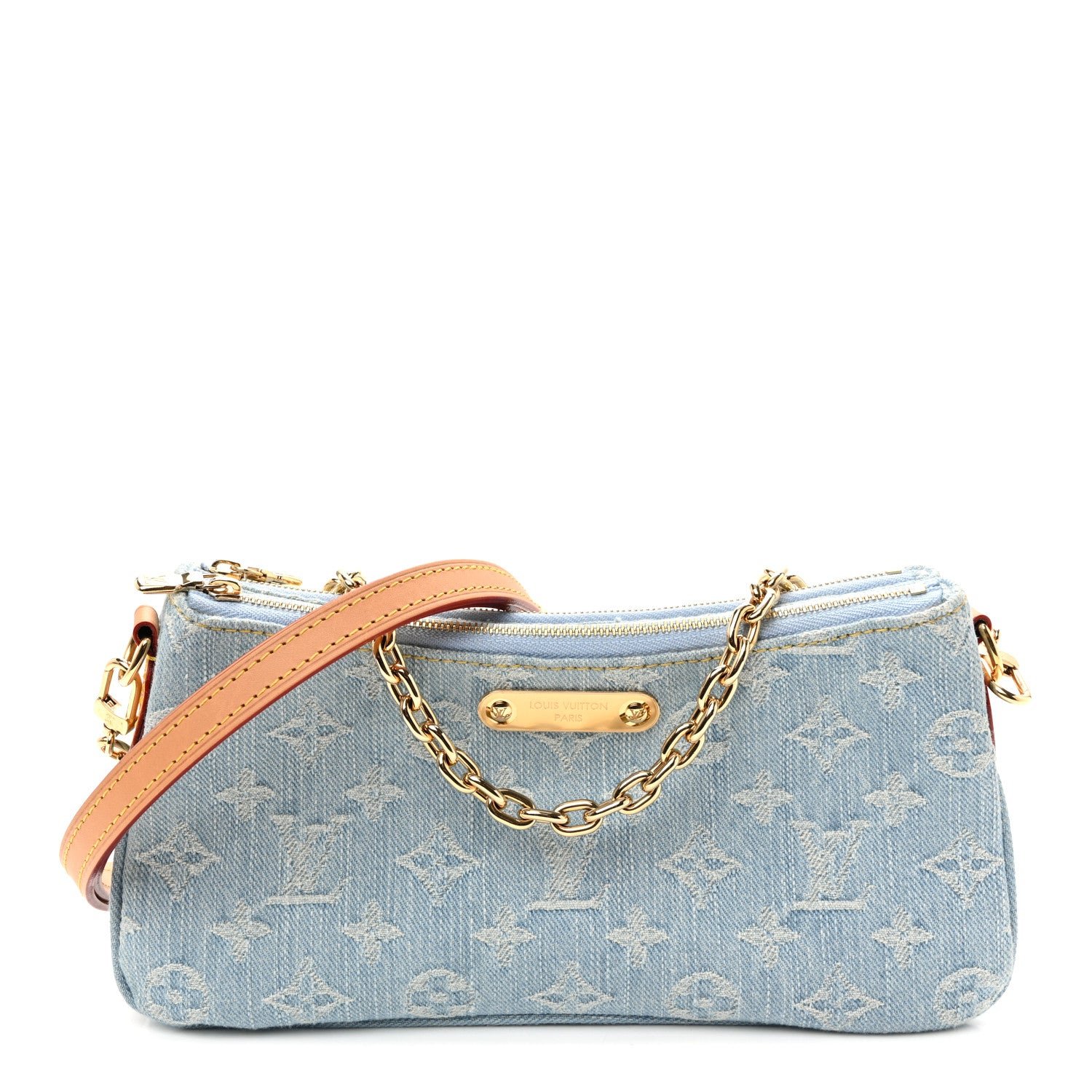 Louis Vuitton Monogram Denim Liv Pochette Sky Blue