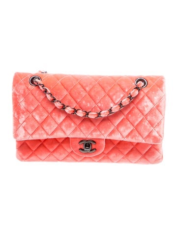 Medium Velvet Classic Double Flap Bag
