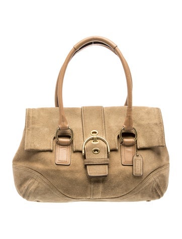 Suede Top Handle Bag