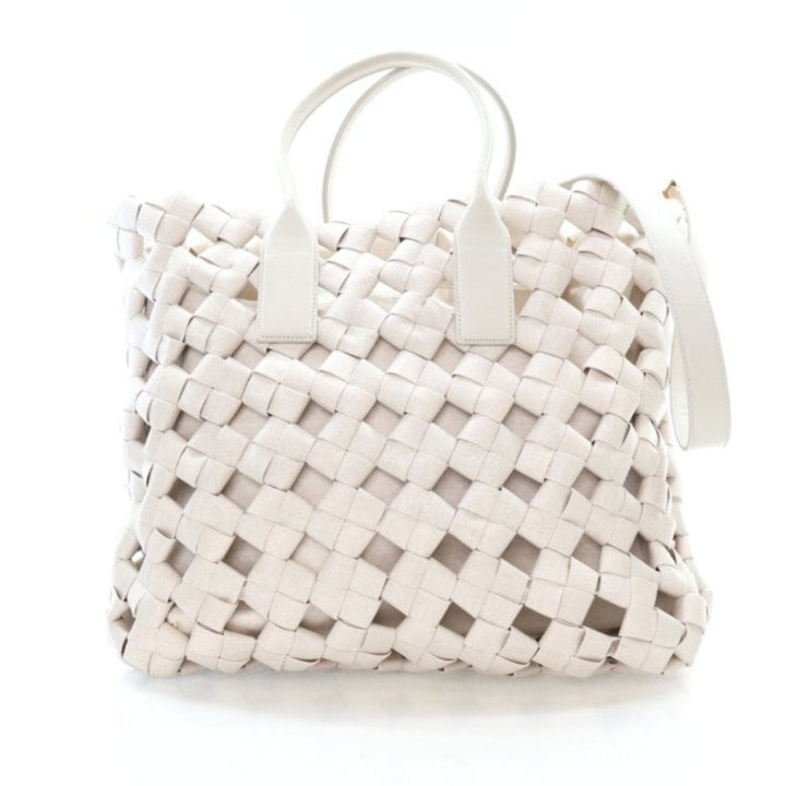 Bottega Veneta Canvas Woven Tote Bag