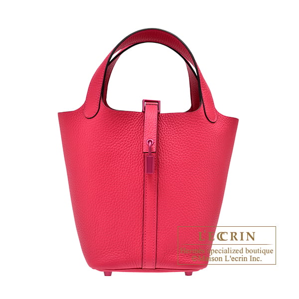 Hermes Hermes Picotin Lock Monochrome bag 18/PM So-pink Rose mexico Clemence leather Pink hardware