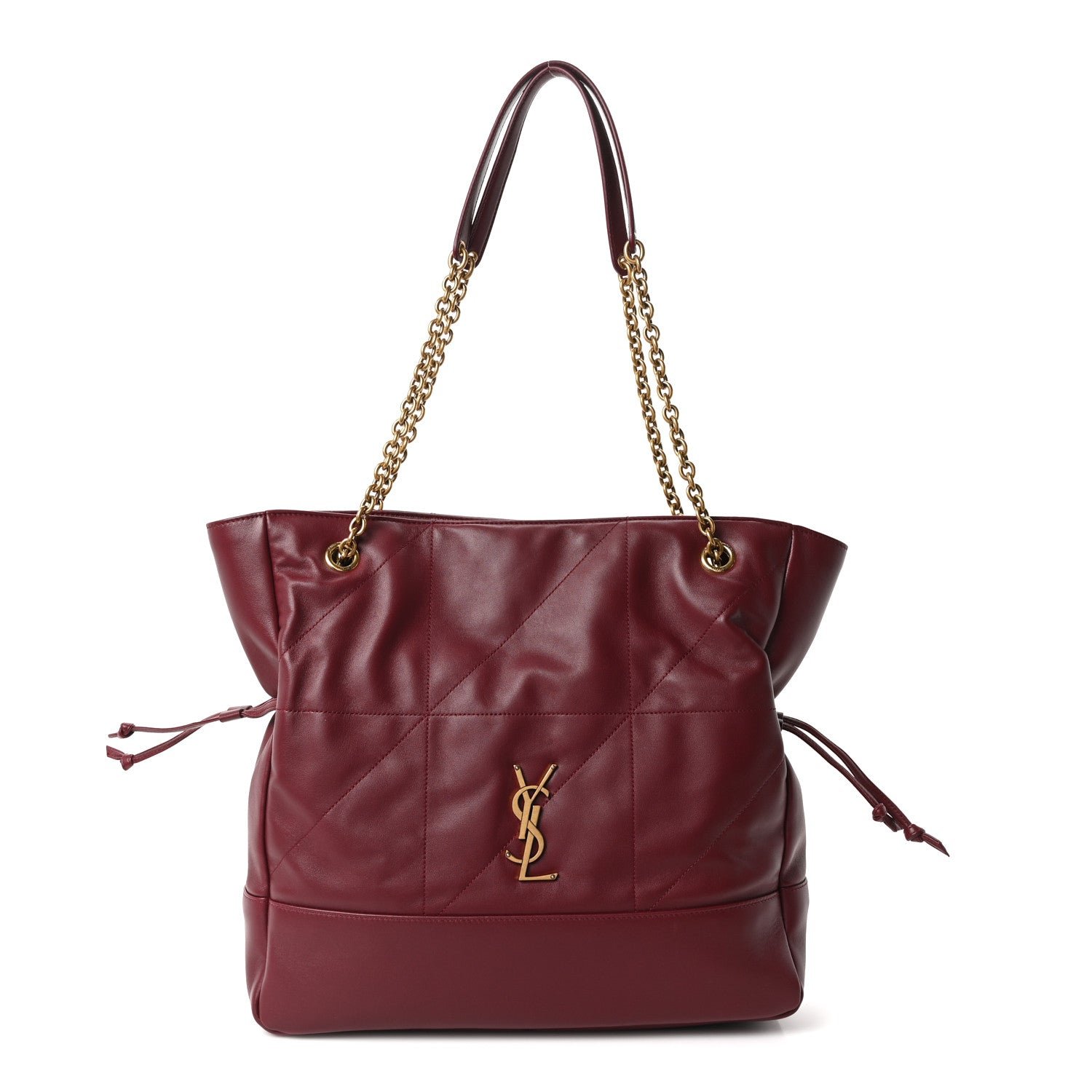 Saint Laurent Lambskin Medium Jamie Shopping Tote Bordeaux