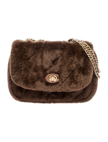 Shearling Top Handle Bag