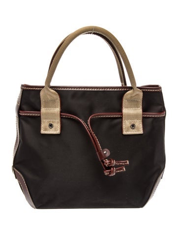 Lancel Nylon Top Handle Bag