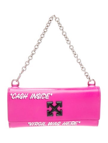 Leather 'Cash Inside' Jitney Wallet on Chain
