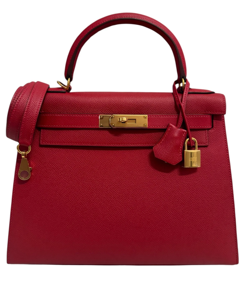 Hermes Rouge Casaque Epsom Sellier Kelly 28 Gold Hardware, 2016