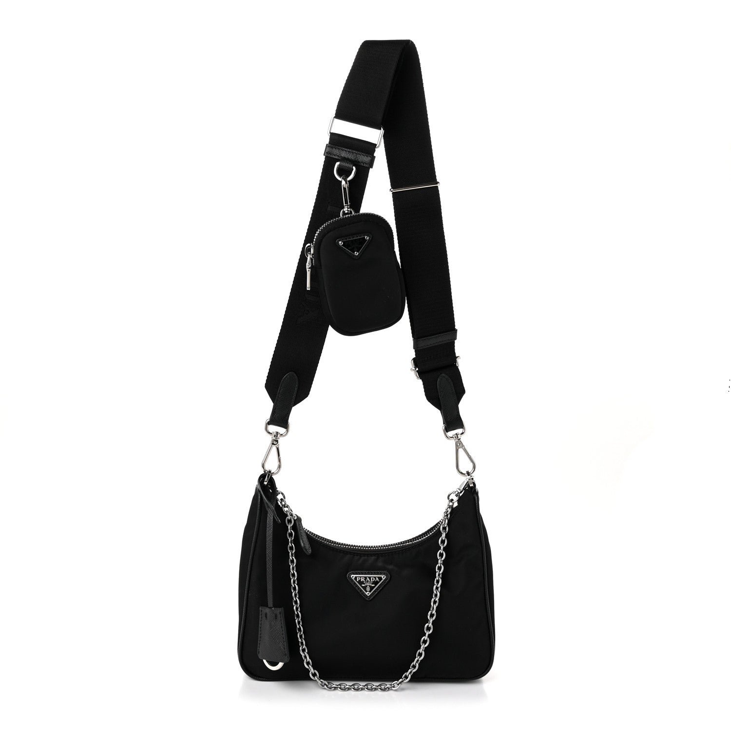 Prada Re-Nylon Saffiano Re-Edition 2005 Shoulder Bag Black