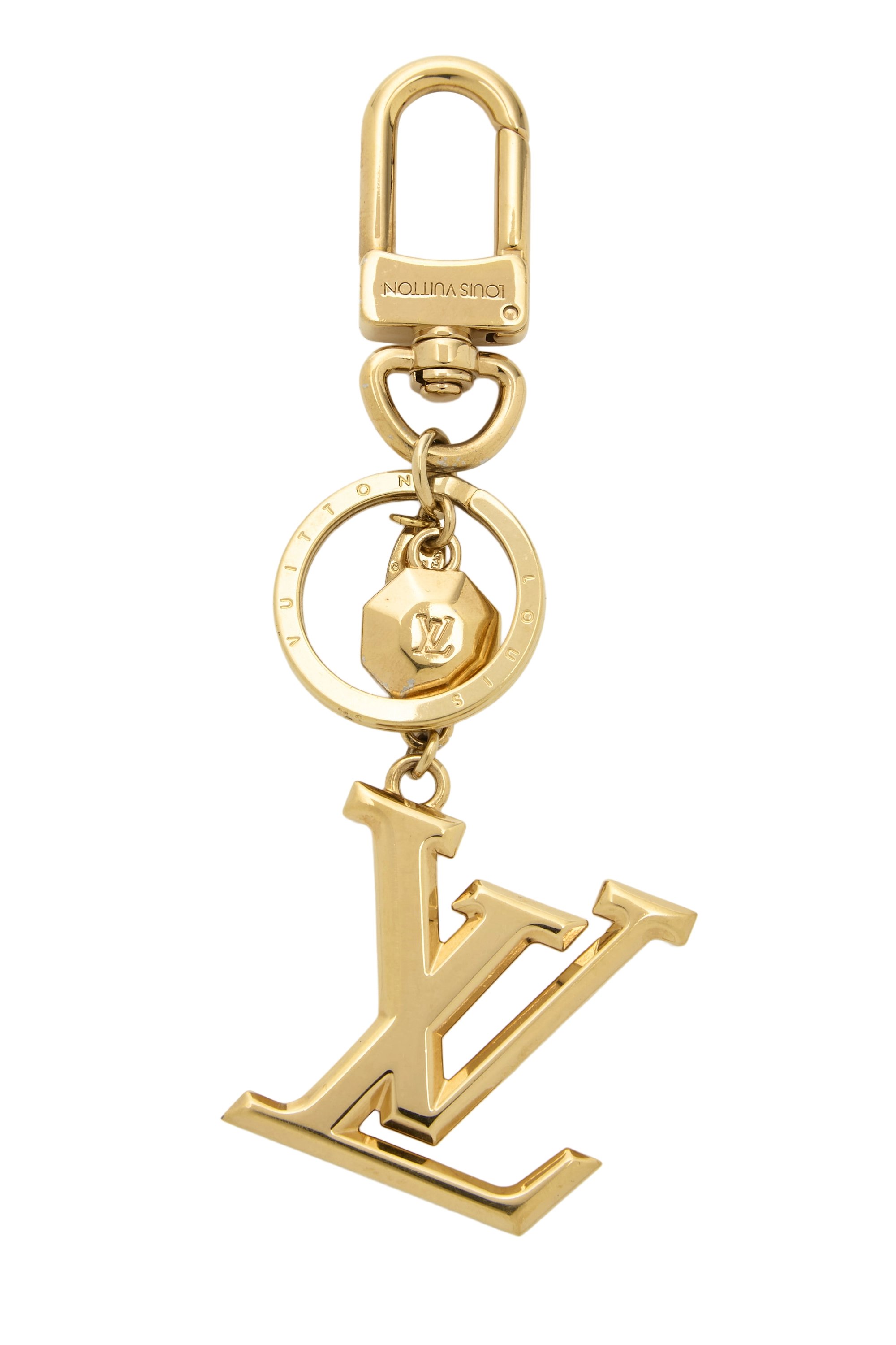 Gold Monogram Facettes Key Holder