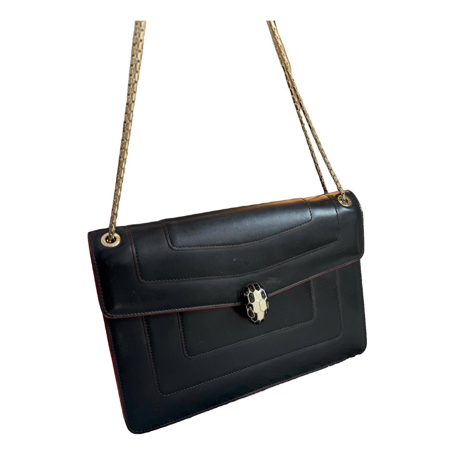 Serpenti leather handbag
